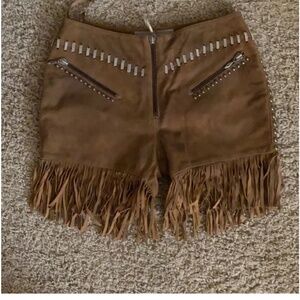 Double D Ranch Leather Shorts